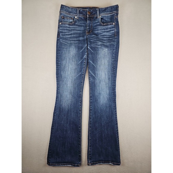 American Eagle Outfitters Denim - American Eagle Kick Boot Super Stretch Jeans 8 Long 29x33 Blue Medium Wash